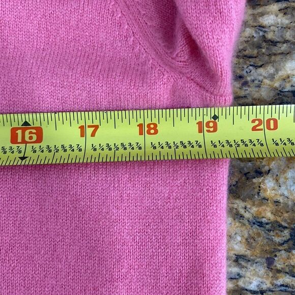 Appleseed’s pink 100% cashmere V-neck cardigan sweater size M - Picture 7 of 8